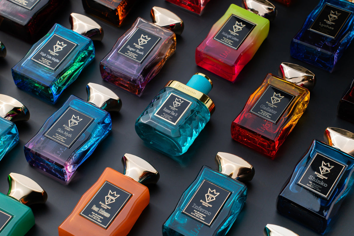 Bujairami fragrance flat lay